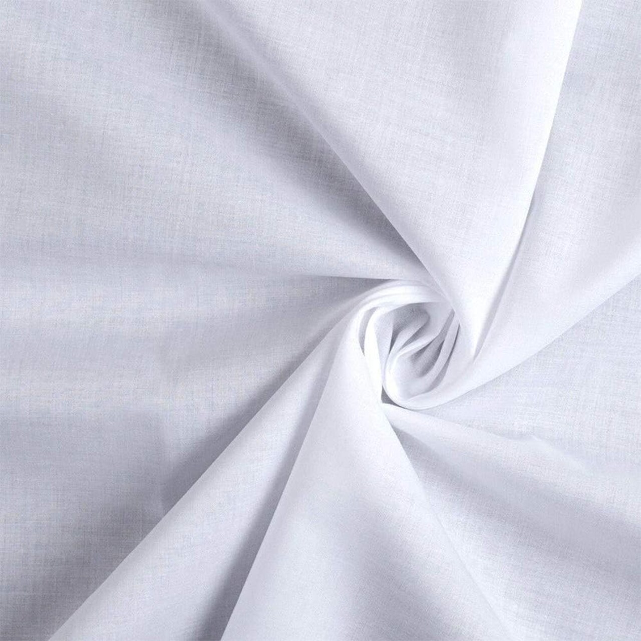 Cotton Lawn Fabric Lining Fabric 100% Cotton Thin 58" Wide Sewing (White, 2 Yard)